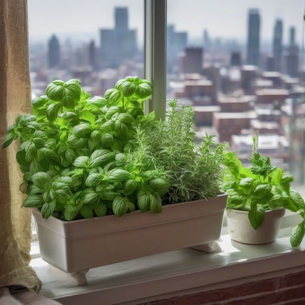 Fresh Herbs in a Window Box