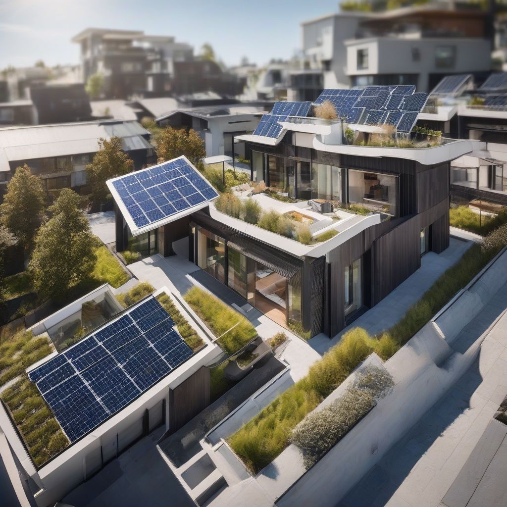 Rooftop Solar Panels in the City